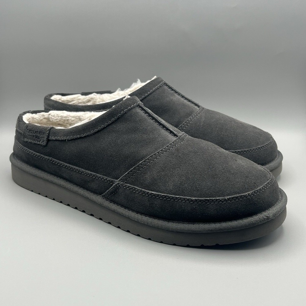 Koolaburra‎ By UGG Gray Slippers Slip On Fur Suede Shoes - Men's Size 12 USED